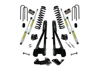 05-07 Ford F250/F350 4WD Diesel 4in Suspension Lift Kit w/Replacement Radius Arms SL Shocks – Superlift Suspension