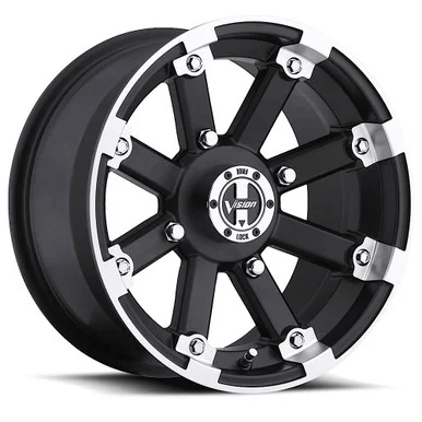 14×7 4×156 4.1BS Vision Wheel VW 393 Matte Blk-ATV/UTV