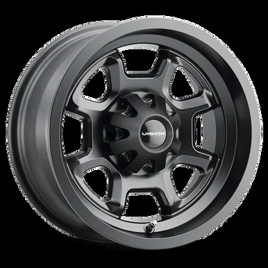 14×7 4×156 4BS Vision Wheel VW 415 Matte Black-ATV/UTV