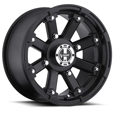 14×8 4×136 4.1BS Vision Wheel VW 393 Matte Black-ATV/UTV