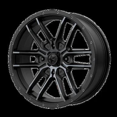 15×7 4×137 4.39BS M43 Fang Satin Black With Titanium Tint – MSA Wheels