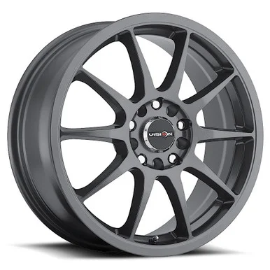 16×7 5×100 5.5BS Bane Gunmetal – Vision Wheel