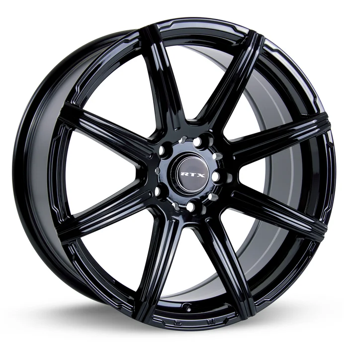 16×7 Alloy Wheel – RTX Compass 081551 Gloss Black , with 5×114.3 Bolt Pattern , 38.0 Offset , 73.1 HubBore for Mazda RX-7