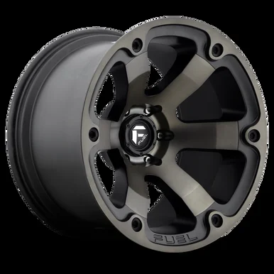 16×8 6×5.5 4.5BS D564 Beast Black Mach w/ Dark Tint – Fuel Off-Road