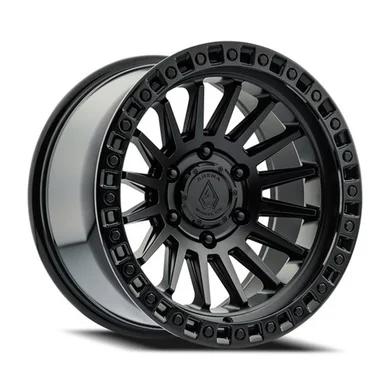 17×9 6×135 5.07BS MESA SATIN BLK CTR GLOSS BLK LIP
