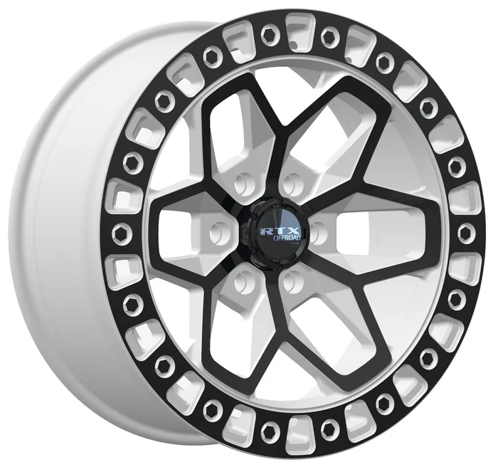17×9 Alloy Wheel – RTX Zion 083286 Gloss White with Black Spokes , with 5×127 Bolt Pattern , -15.0 Offset , 71.5 HubBore