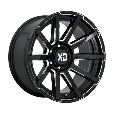18×9 8×180 5BS XD847 Outbreak Gloss Black Milled