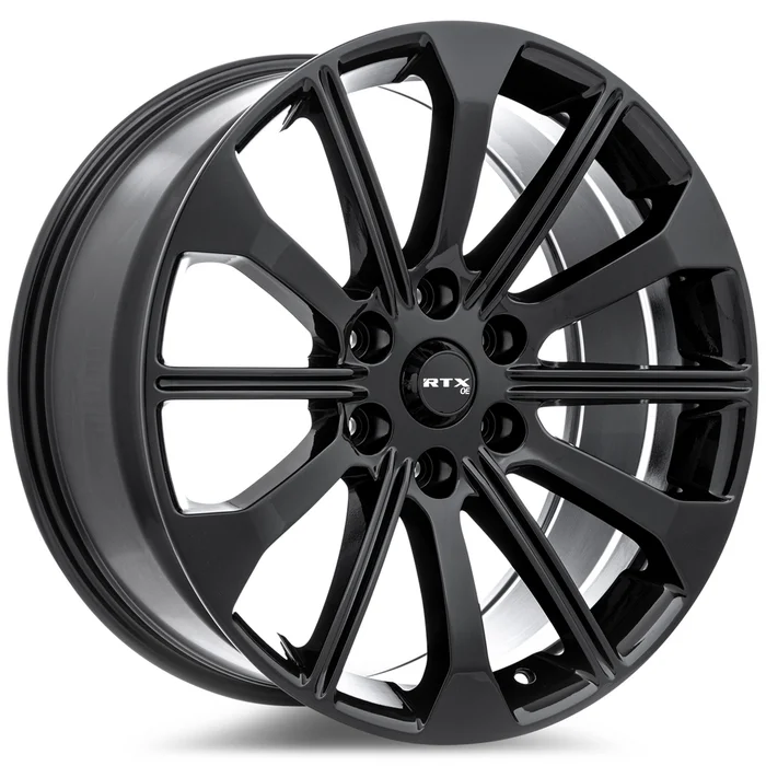 18×9 Alloy Wheel – RTX FD02 083217 Gloss Black , with 6×135 Bolt Pattern , 30.0 Offset , 87.1 HubBore