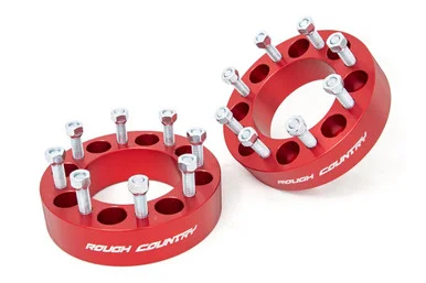 2″ Wheel Spacers 8×6.5 Red Multiple Makes & Models (Chevy/GMC/Ram)