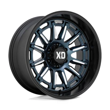 20×9 6×4.50 5.71BS XD865 Phoenix Metallic Blue Milled With Black Lip