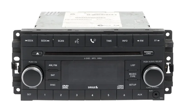 2009-2014 Chrysler Dodge Jeep AM FM SXM 6 Disc MP3 Player w Aux 05064948AC REQ