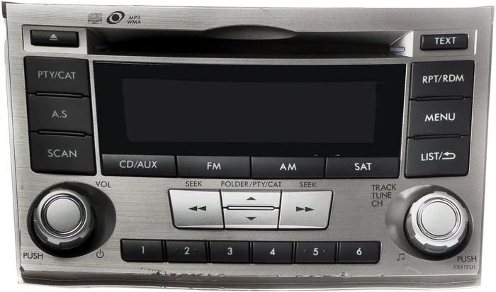 2012-14 Subaru Legacy AM FM Radio CD Player Part Number 86201-AJ61A Face CE617U1