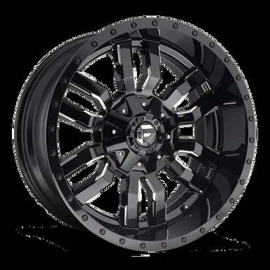22×12 5×5.5/5×150 4.75BS D595 Sledge Gloss Black Milled – Fuel Off-Road