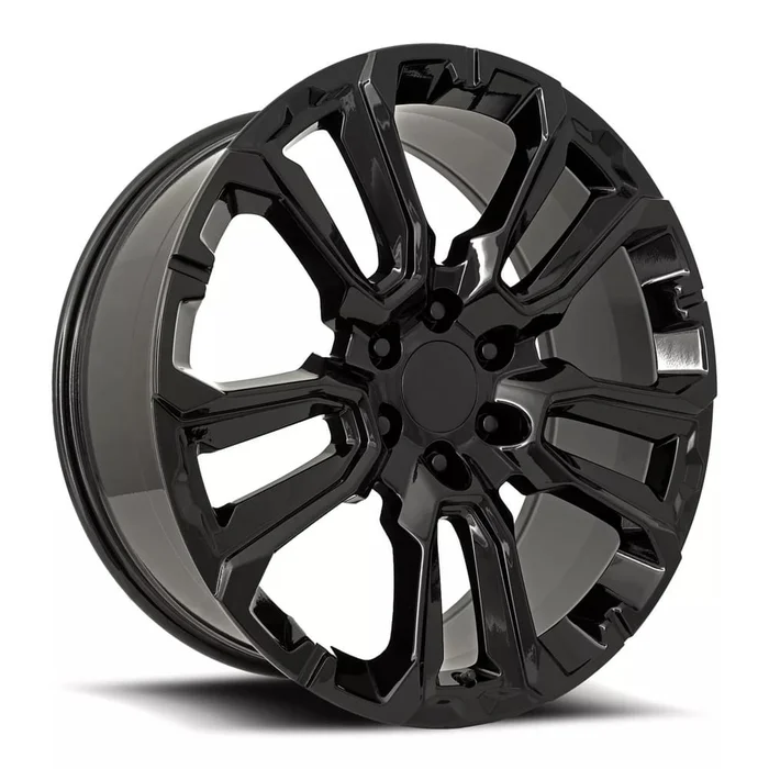 22×9.5 Fuel Flux 1PC Gloss Black Wheels | 6×5.5