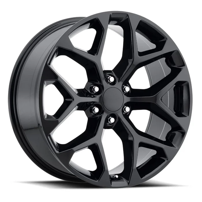 22×9 Gloss Black Snowflake Style Rims (FR59)