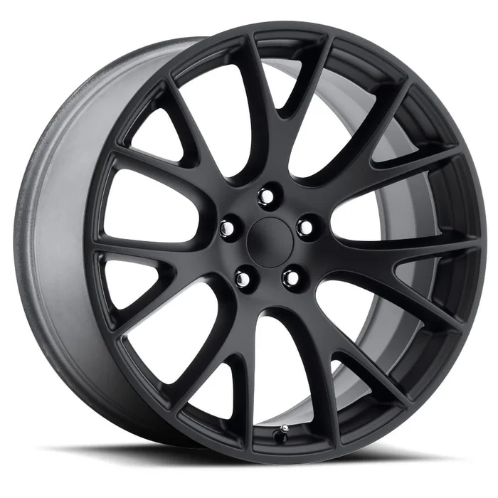 22×9 Satin Black Hellcat Style Wheels for Jeep (FR70, 5×139.7, +30 Offset)