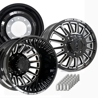 22″ Arena A110 Rival Dually Kit/ Gloss Black & Milled