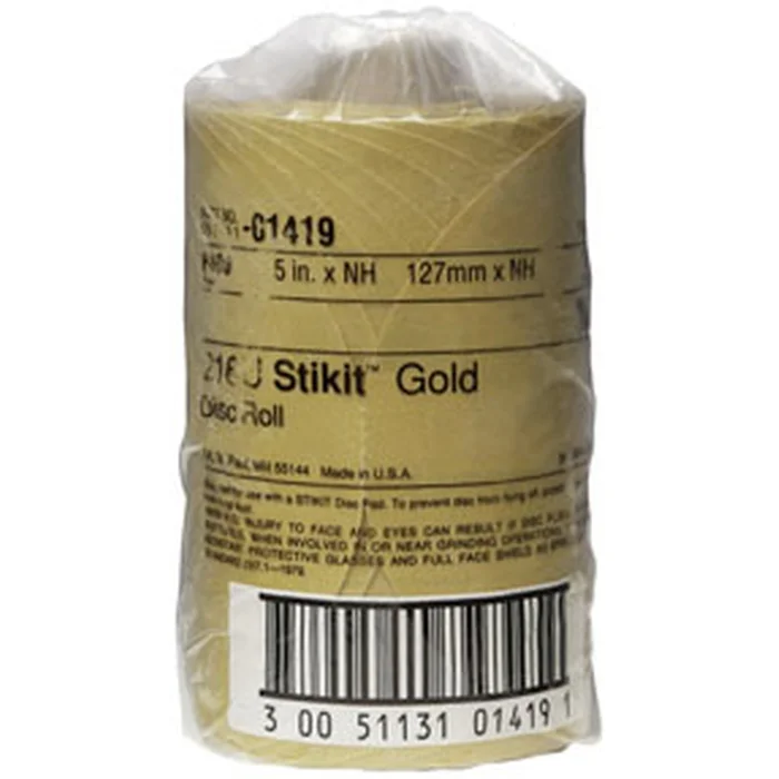 3M – 01419 – Stikit Gold Paper Disc Roll, 216U, 5 in x NH P400 A-weight