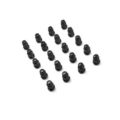 5 LUG BLACK INSTALL KIT (LUGS ONLY) 1/2″ 1.38″ TALL 20 LUGS