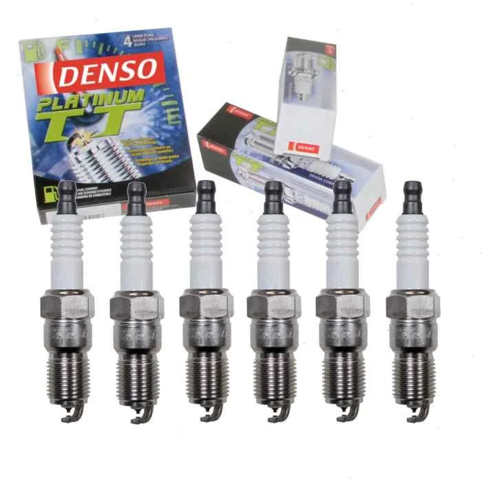 6 pc DENSO Platinum TT Spark Plugs for 2003 Ford E-150 Club Wagon