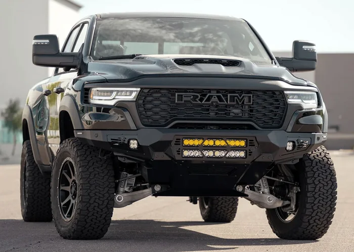 Addictive Desert Designs Bomber Front Bumper (20 in. Lights): '25 RAM RHO – F630012140103
