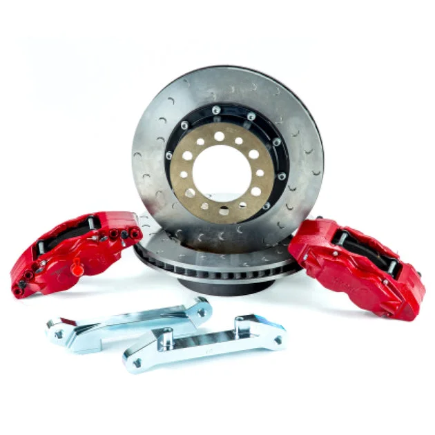 Alcon 07+ Jeep JK w/ 5×5.5in Hub 357x32mm Rotor 4-Piston Red Calipers Front Brake Upgrade Kit