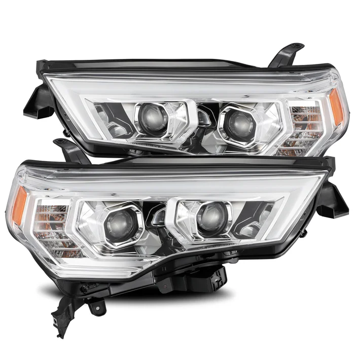 AlphaRex 14-20 Toyota 4Runner LUXX-Series LED Projector Headlights Plank Style Design Chrome w/ Activation Light + Sequential Signal – 880721