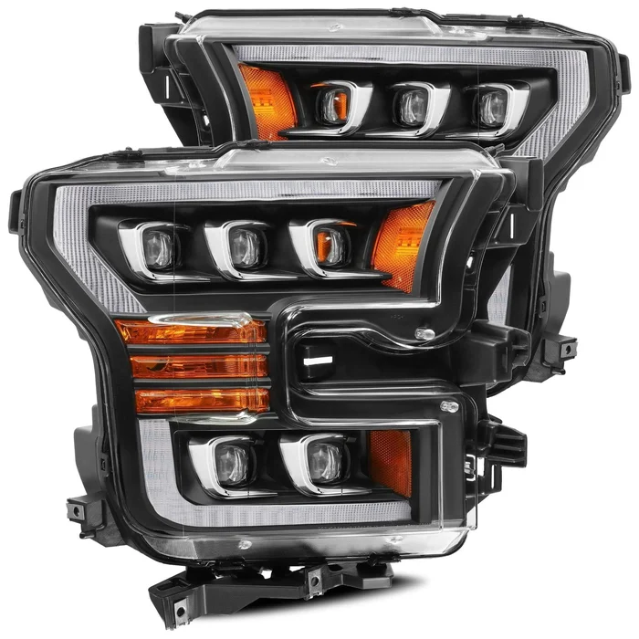 AlphaRex NOVA-Series LED Projector Headlights (Black) – 880152 – 2015-2017 F-150, 2017-2020 Raptor