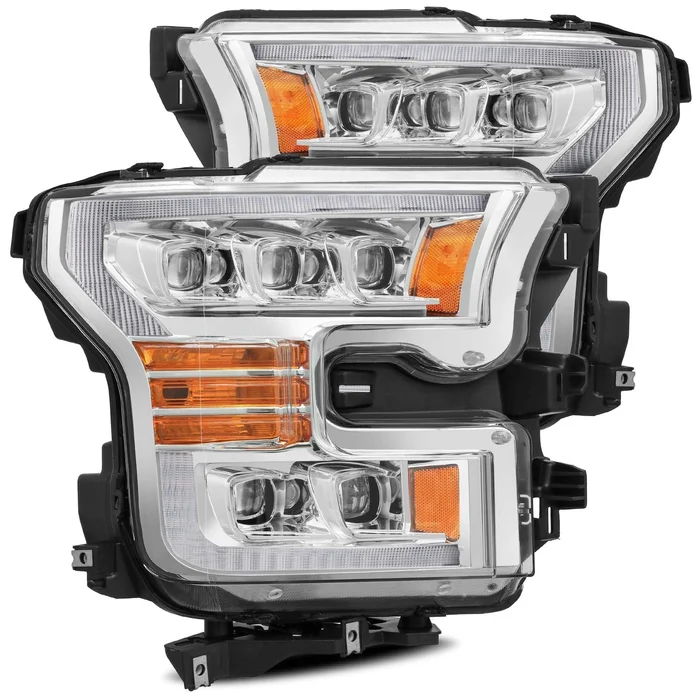 AlphaRex NOVA-Series LED Projector Headlights (Chrome) – 880151 – 2015-2017 F-150, 2017-2020 Raptor