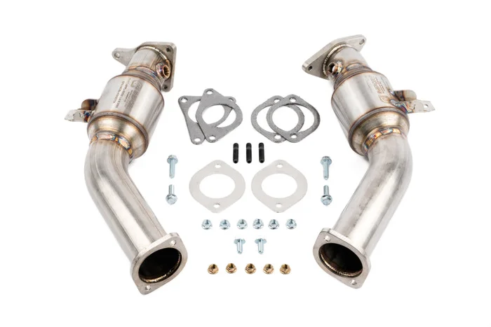 AMS Performance VR30DDTT Street Lower Downpipes w/GESI Catalytic Converter 2023+ Nissan Z / 2017-2022 INFINITI Q60 / 2016-2024 INFINITI Q50