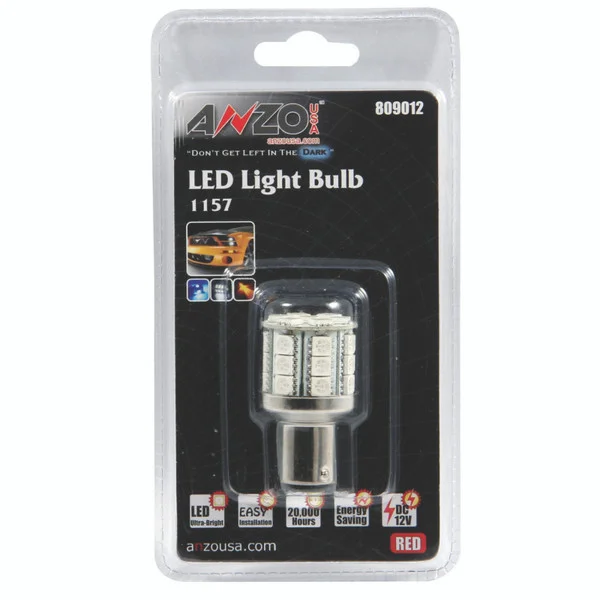 ANZO LED Bulbs Universal LED 1157 Red – 28 LEDs 1 3/4in Tall – 809012