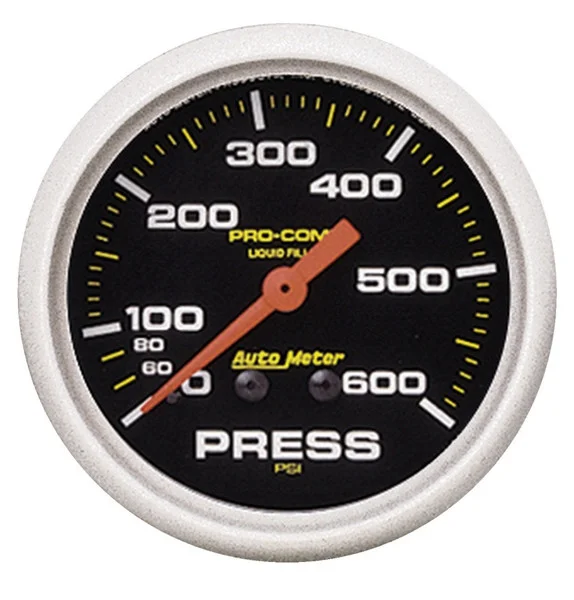 Autometer 2-5/8in Pro-Comp Liquid Filled Mechanical 600 PSI Pressure Gauge – 5425