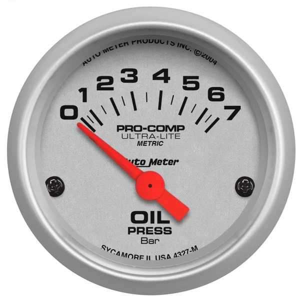 Autometer Ultra-Lite 52mm 0-7 Bar Electronic Oil Pressure Gauge – 4327-M
