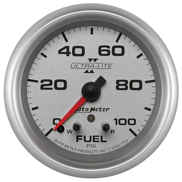 Autometer Ultra-Lite II 2 5/8in 0-100 PSI Full Sweep Electronic Fuel Pressure Gauge – 7763