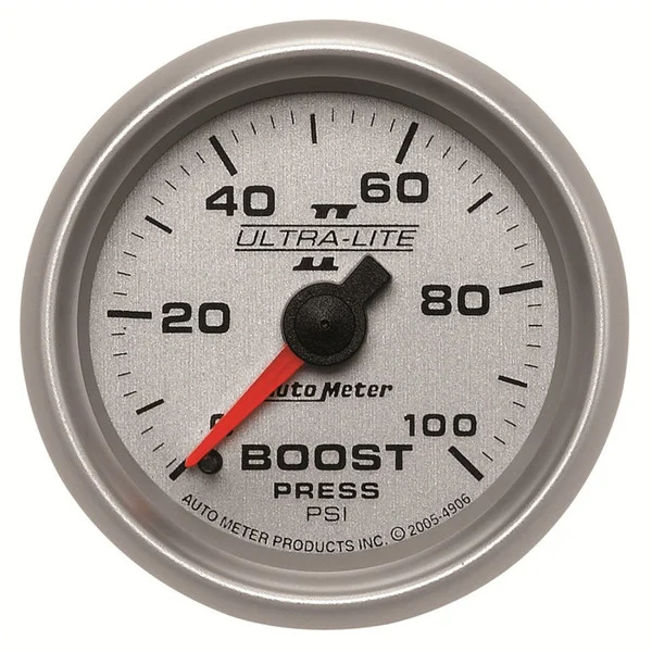 Autometer Ultra-Lite II 52mm 0-100 PSI Mechanical Boost Gauge – 4906