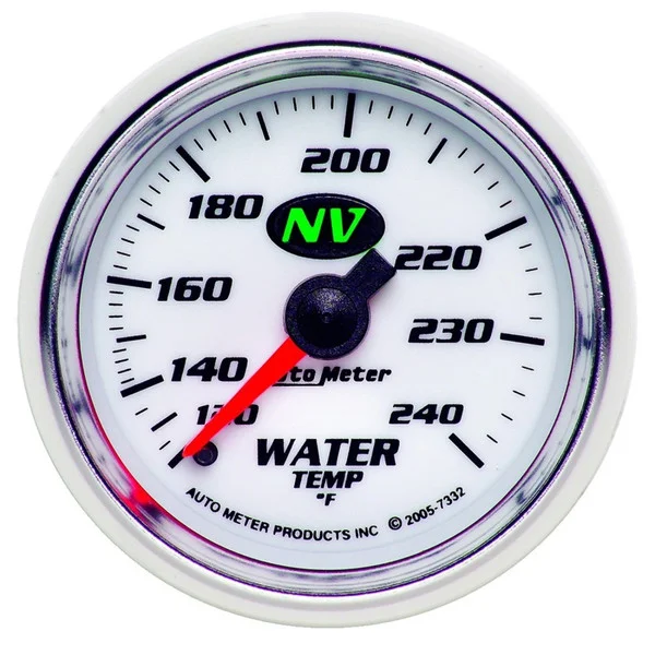 Autometer Water Temp NV 2-1/16in 120-240 Deg F Mechanical Gauge – 7332