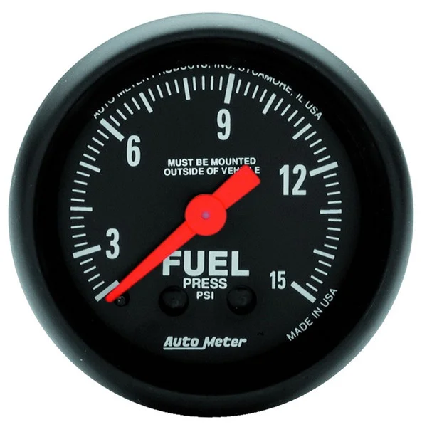 Autometer Z Series 2-1/16in 15 PSI Mechanical Fuel Pressure Gauge – 2603