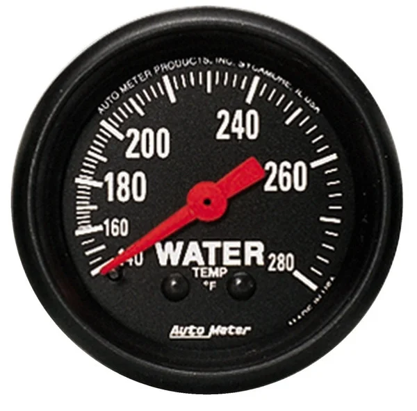 Autometer Z Series 2 1/6inch 140-280 Degree F Mechanical Water Temperature Gauge – 2606