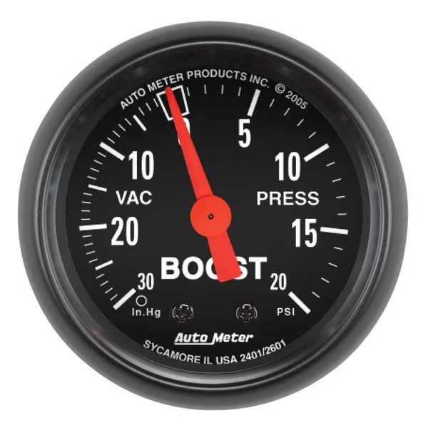 Autometer Z Series 52mm 20 PSI Mechanical Boost Vacumm Gauge – 2601