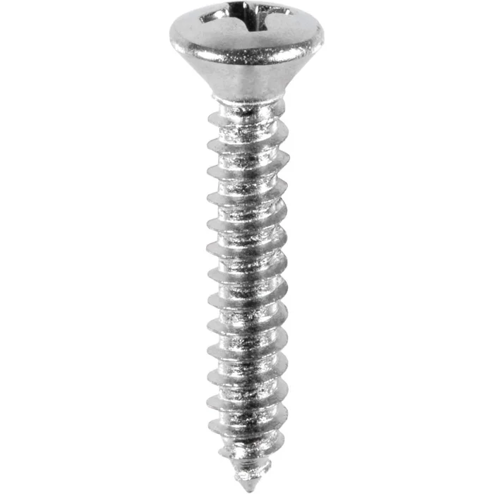 Auveco – AP1717 – Auveco Pak Phillips Oval Head Tapping Screw #8 Head 10 X 3/4″ Chrome