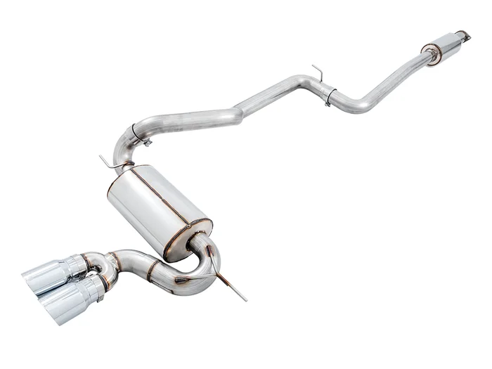 AWE Touring Edition Cat-back Exhaust for Ford Focus ST – Resonated – Chrome Silver Tips – 3020-32038