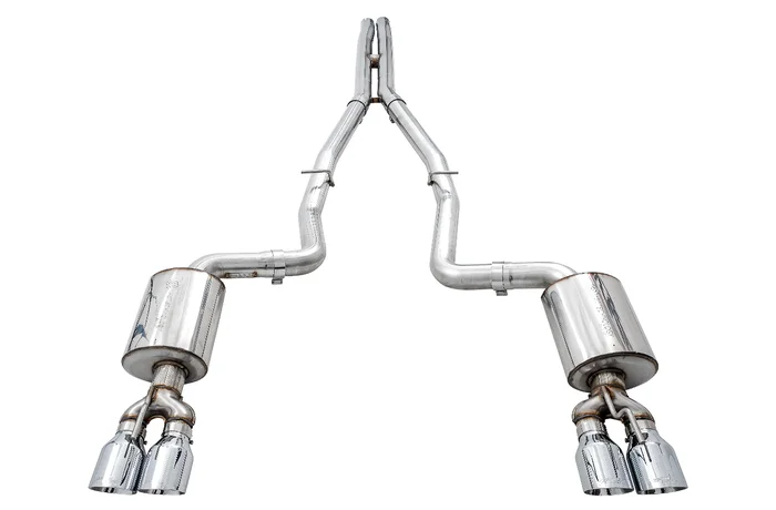 AWE Touring Edition Exhaust for 17+ Challenger 5.7 – Chrome Silver Quad Tips – 3020-42076