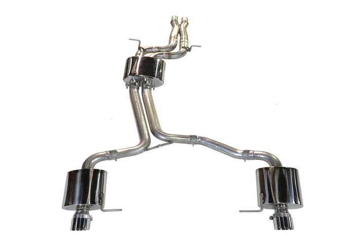 AWE Touring Edition Exhaust for 8R Q5 3.0T Dual Outlet, Chrome Silver Tips – 3015-32050