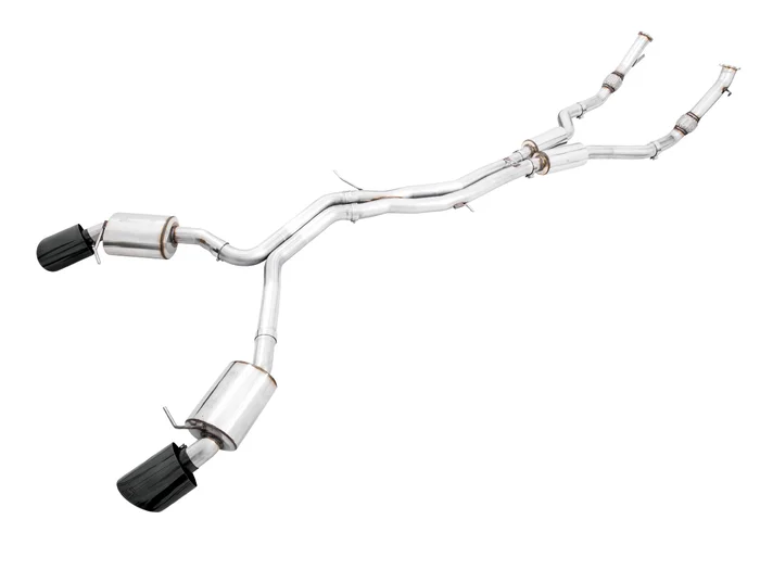 AWE Touring Edition Exhaust for Audi B9 RS 5 Coupe – Resonated – Diamond Black RS-style Tips – 3015-33112