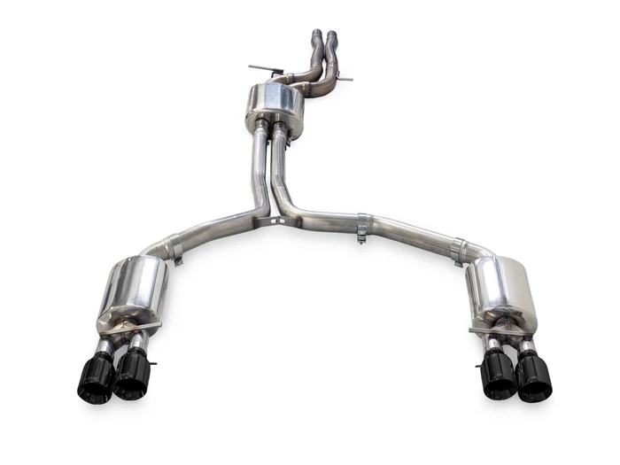 AWE Touring Edition Exhaust for Audi C7 A7 3.0T – Quad Outlet, Diamond Black Tips – 3015-43078