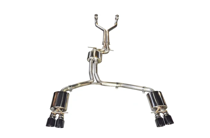AWE Touring Edition Exhaust for Audi C7 S6 4.0T – Diamond Black Tips – 3015-43010