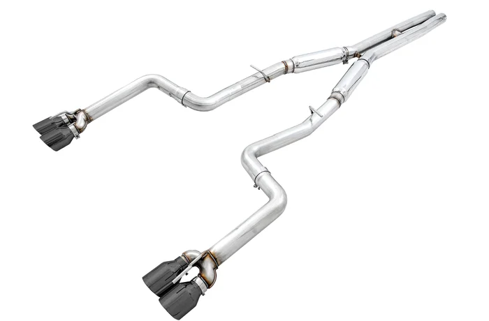 AWE Track Edition Exhaust for 17+ Challenger 5.7 – Diamond Black Quad Tips – 3015-43152