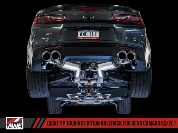 AWE Tuning 16-19 Chevrolet Camaro SS Axle-back Exhaust – Touring Edition (Quad Chrome Silver Tips) – 3015-42093