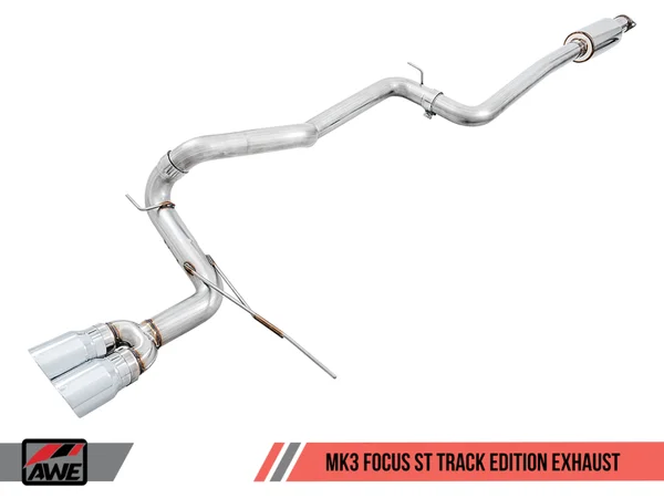 AWE Tuning Ford Focus ST Track Edition Cat-back Exhaust – Chrome Silver Tips – 3020-32034