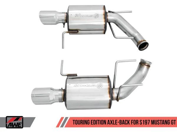 AWE Tuning S197 Mustang GT Axle-back Exhaust – Touring Edition (Chrome Silver Tips) – 3015-32094